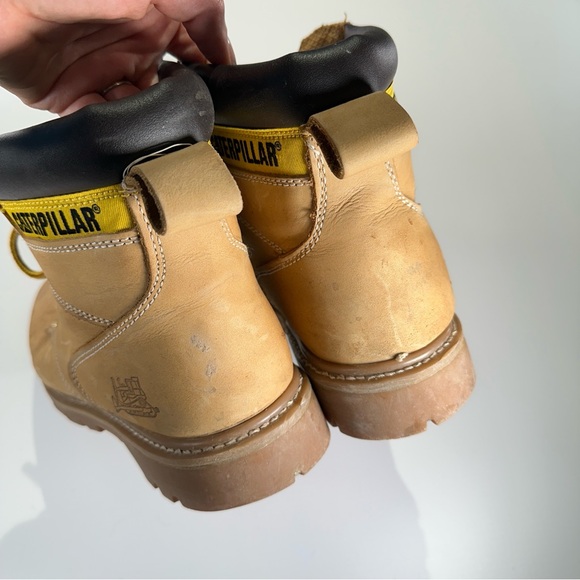 Caterpillar CAT leather work boots men size 9.5 - Picture 10 of 11